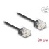 Delock RJ45 Network Cable Cat.6 UTP Ultra Slim 0.3 m black with short plugs