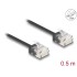 Delock RJ45 Network Cable Cat.6 UTP Ultra Slim 0.5 m black with short plugs