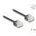 Delock RJ45 Network Cable Cat.6 UTP Ultra Slim 1 m black with short plugs