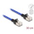 Delock RJ45 Network Cable with braided coating Cat.6A U/FTP Slim 0.3 m blue