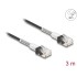 Delock RJ45 Network Cable with double bend protection Cat.6A UTP Slim 3 m black
