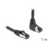 Delock RJ45 Network Cable Cat.8.1 S/FTP 90° upwards angled / straight 1 m black