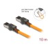 Delock RJ45 Network Cable with USB Type-C™ port finder function Self Tracing Cat.6A S/FTP 10 m orange