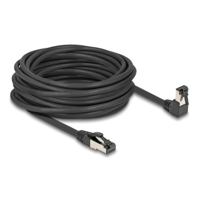 Delock RJ45 Network Cable Cat.8.1 S/FTP 90° downwards angled / straight 10 m black 2