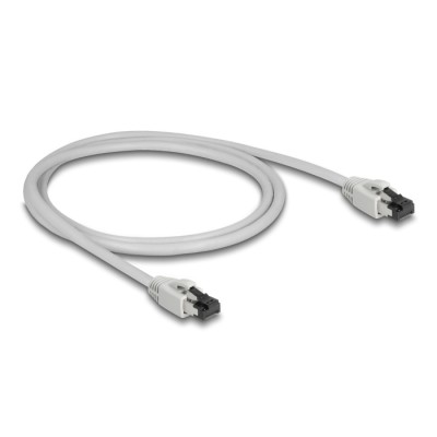 Delock RJ45 Network Cable Cat.8.1 S/FTP 1 m up to 40 Gbps grey 2