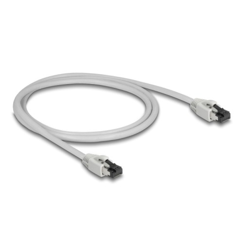 Delock RJ45 Network Cable Cat.8.1 S/FTP 1 m up to 40 Gbps grey