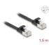 Delock RJ45 Flat Patch Cable plug to plug Cat.6A U/FTP 1.5 m black