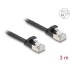 Delock RJ45 Flat Patch Cable plug to plug Cat.6A U/FTP 3 m black