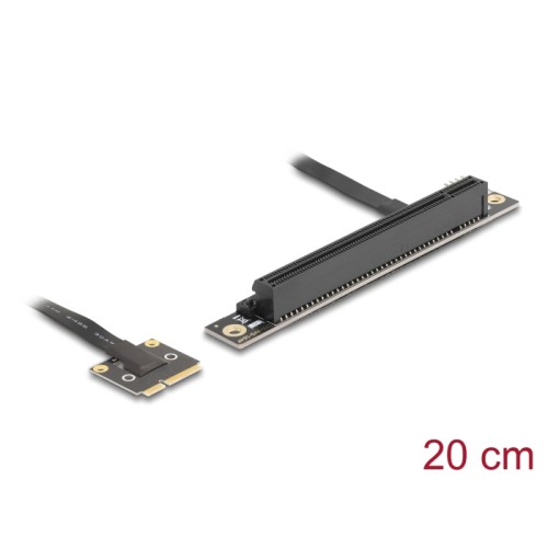 Delock Adapter Mini PCIe male to PCIe 3.0 x16 slot 90° angled with cable 20 cm