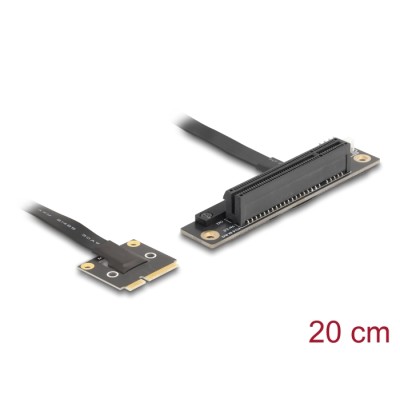 Delock Adapter Mini PCIe male to PCIe 3.0 x8 slot 90° angled with cable 20 cm