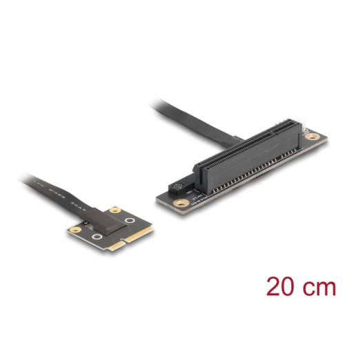 Delock Adapter Mini PCIe male to PCIe 3.0 x8 slot 90° angled with cable 20 cm