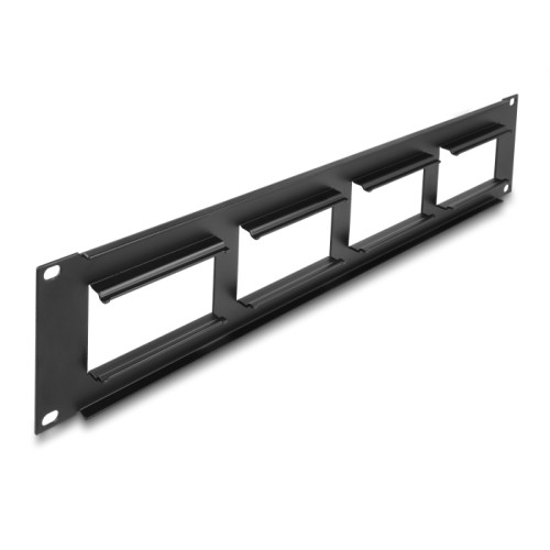Delock Easy 45 19″ Patch Panel cut-out 4 x 90.5 x 45.2 mm, 2U, black