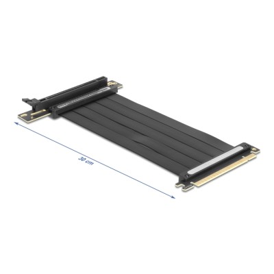 Delock Riser Card PCI Express 4.0 x16 male to x16 slot 90° angled with cable 30 cm 2