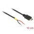 Delock Cable USB 2.0 Micro-B male  2 x open wires power 10 cm Raspberry Pi