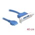 Delock Slot bracket 1 x 19 pin USB 3.0 pin header female internal > 2 x USB 3.0 Type-A female external Low Profile