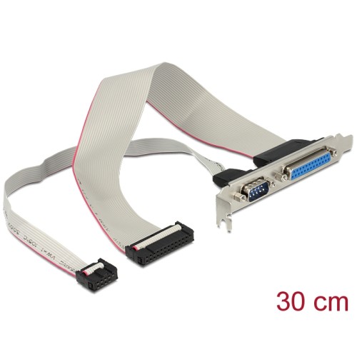 Delock Slot Bracket > 1 x Serial, 1 x Parallel