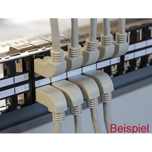 Delock Network cable RJ45 Cat.5e SF/UTP upwards angled / straight 1 m