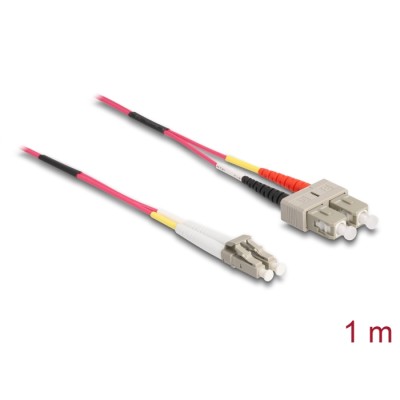 Delock Cable Optical Fibre LC  SC Multi-mode OM4 1 m