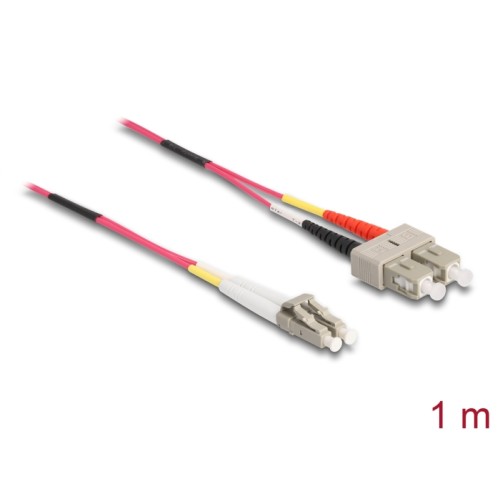 Delock Cable Optical Fibre LC  SC Multi-mode OM4 1 m