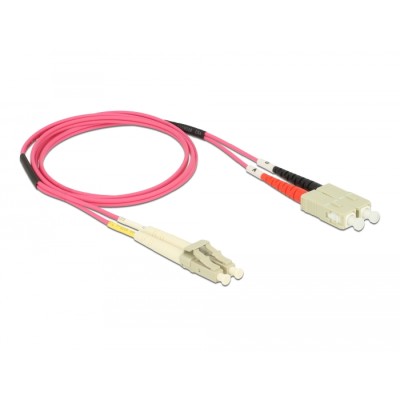 Delock Cable Optical Fibre LC  SC Multi-mode OM4 1 m 2