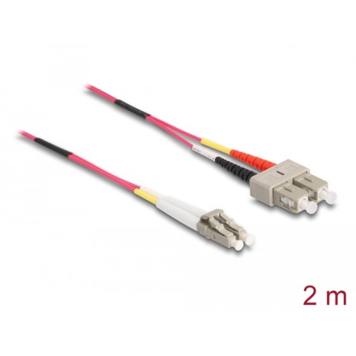 Delock Cable Optical Fibre LC  SC Multi-mode OM4 2 m