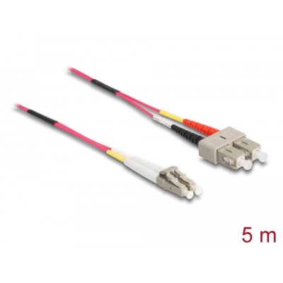 Delock Cable Optical Fibre LC  SC Multi-mode OM4 5 m