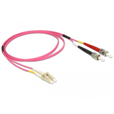 Delock Cable Optical Fibre LC  ST Multi-mode OM4 1 m 2