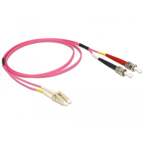 Delock Cable Optical Fibre LC  ST Multi-mode OM4 1 m