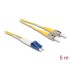 Delock Cable Optical Fibre LC Duplex to ST Duplex Singlemode OS2 5 m