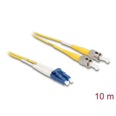 Delock Cable Optical Fibre LC Duplex to ST Duplex Singlemode OS2 10 m