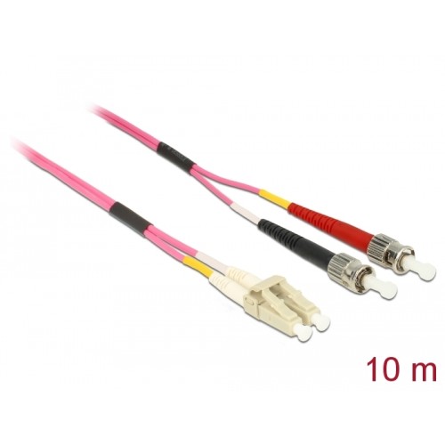 Delock Cable Optical Fibre LC  ST Multi-mode OM4 10 m