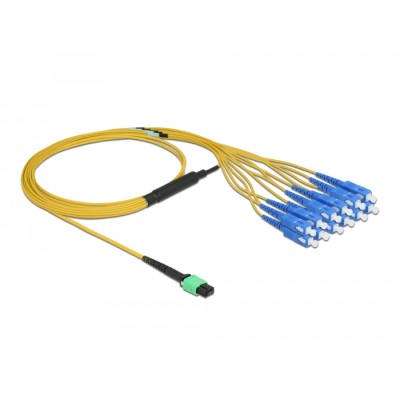 Delock Optical Fiber Cable MPO female to 12 x SC Simplex male, Single-mode, 9/125 µm, 2 m 2