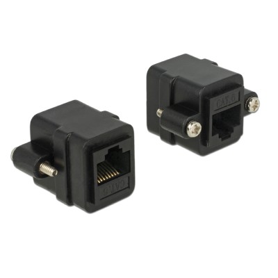 Delock Adapter RJ45 jack  RJ45 jack panel-mount Cat.6 UTP