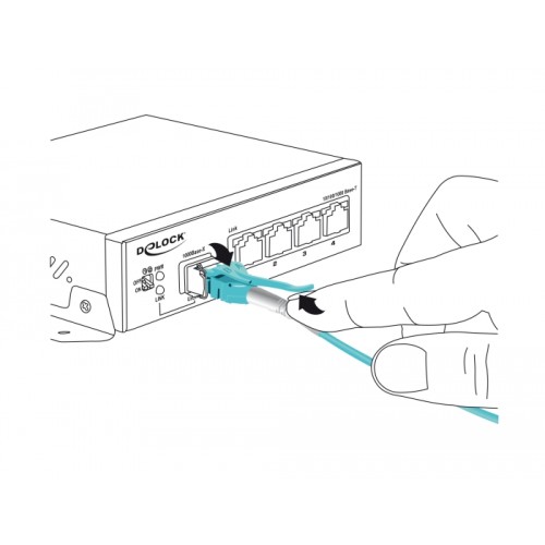 Delock Cable Optical Fibre LC  LC Multimode OM3 Uniboot 1 m