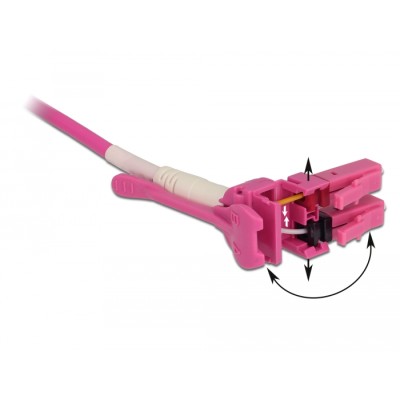 Delock Cable Optical Fibre LC  LC Multimode OM4 Uniboot 2 m 2