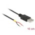 Delock Cable USB 2.0 Type-A male  2 x open wires power 10 cm Raspberry Pi