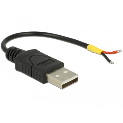 Delock Cable USB 2.0 Type-A male  2 x open wires power 10 cm Raspberry Pi 2