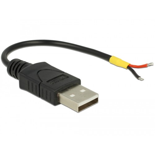 Delock Cable USB 2.0 Type-A male  2 x open wires power 10 cm Raspberry Pi