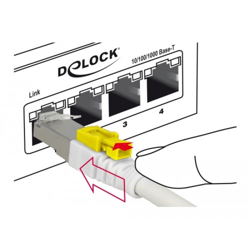 Delock Cable RJ45 Secure Cat.6A 0.5 m