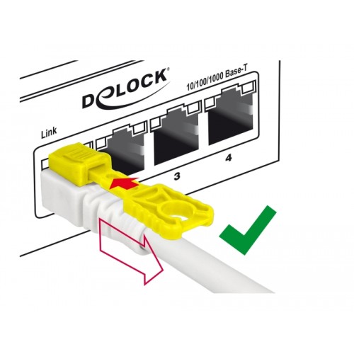 Delock Cable RJ45 Secure Cat.6A 1 m