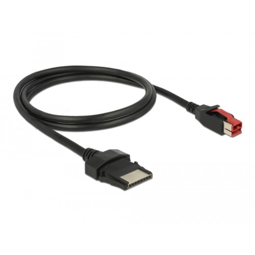 Delock PoweredUSB cable male 24 V  8 pin male 1 m for POS printers and terminals