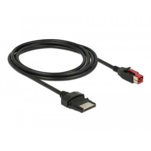 Delock PoweredUSB cable male 24 V  8 pin male 2 m for POS printers and terminals
