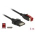 Delock PoweredUSB cable male 24 V  8 pin male 3 m for POS printers and terminals