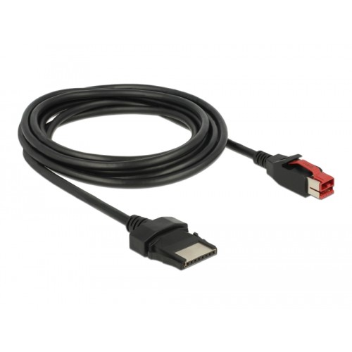 Delock PoweredUSB cable male 24 V  8 pin male 3 m for POS printers and terminals