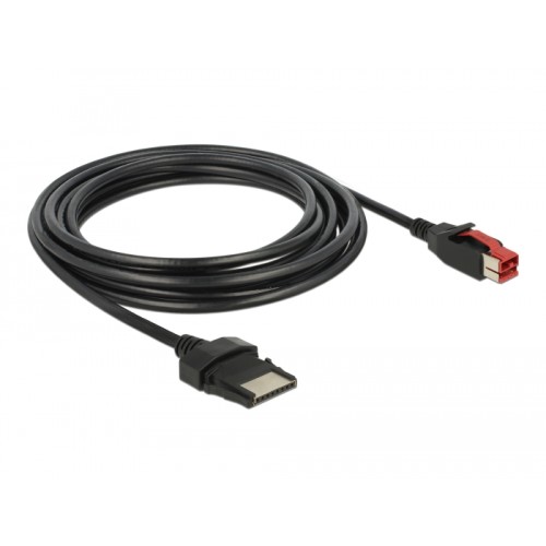 Delock PoweredUSB cable male 24 V > 8 pin male 4 m for POS printers and terminals