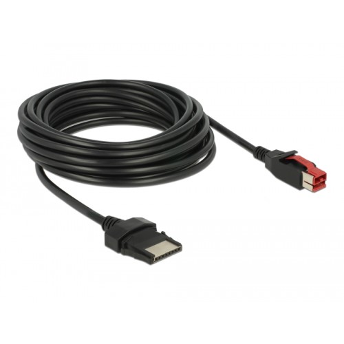Delock PoweredUSB cable male 24 V > 8 pin male 5 m for POS printers and terminals