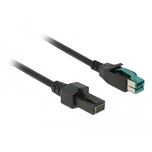 Delock PoweredUSB cable male 12 V  2 x 4 pin male 2 m for POS printers and terminals