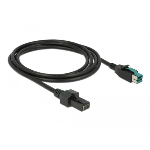 Delock PoweredUSB cable male 12 V  2 x 4 pin male 2 m for POS printers and terminals