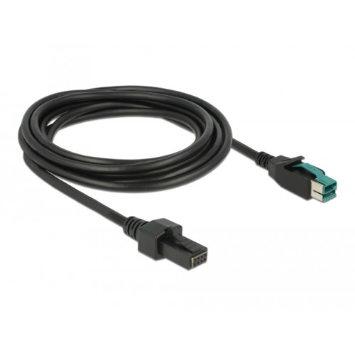 Delock PoweredUSB cable male 12 V  2 x 4 pin male 3 m for POS printers and terminals