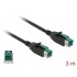 Delock PoweredUSB cable male 12 V  PoweredUSB male 12 V 3 m for POS printers and terminals